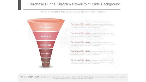 Purchase Funnel Diagram Powerpoint Slide Background