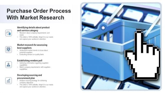 Purchase Order Process With Market Research Ppt PowerPoint Presentation Slides Clipart PDF