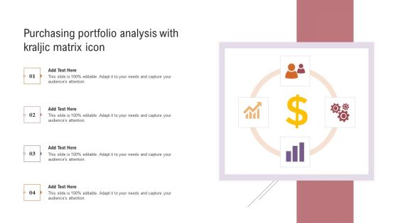 Purchasing Portfolio Analysis With Kraljic Matrix Icon Designs PDF