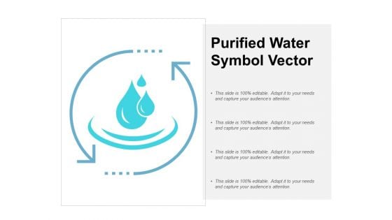 Purified Water Symbol Vector Ppt PowerPoint Presentation Icon Portrait