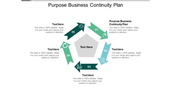 Purpose Business Continuity Plan Ppt PowerPoint Presentation File Icons Cpb