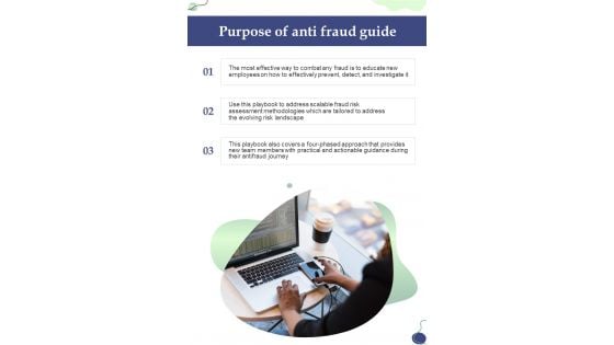 Purpose Of Anti Fraud Guide One Pager Sample Example Document