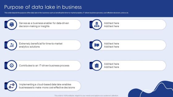 Purpose Of Data Lake In Business Portrait PDF