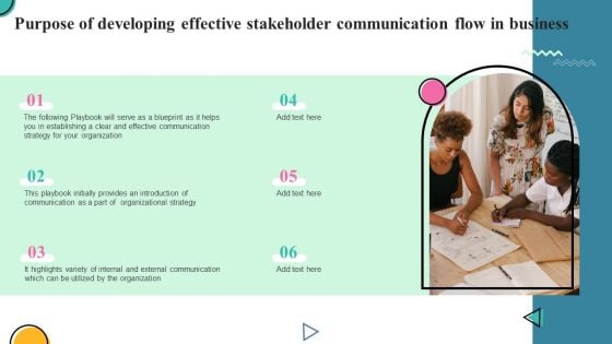 Purpose Of Developing Effective Stakeholder Communication Flow In Business Infographics PDF