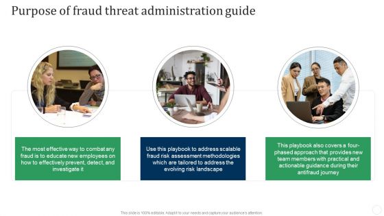 Purpose Of Fraud Threat Administration Guide Fraud Threat Administration Guide Graphics PDF