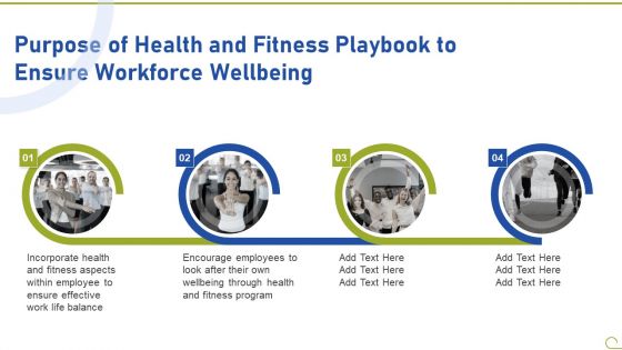 Purpose Of Health And Fitness Playbook To Ensure Workforce Wellbeing Inspiration PDF