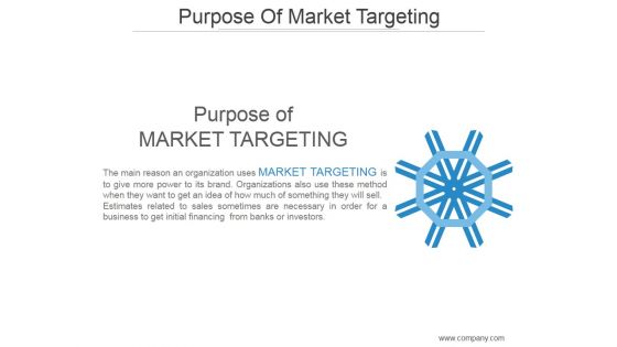 Purpose Of Market Targeting Ppt PowerPoint Presentation Gallery