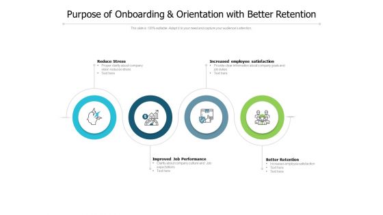 Purpose Of Onboarding And Orientation With Better Retention Ppt PowerPoint Presentation Show Designs Download