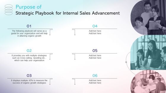 Purpose Of Strategic Playbook For Internal Sales Advancement Topics PDF