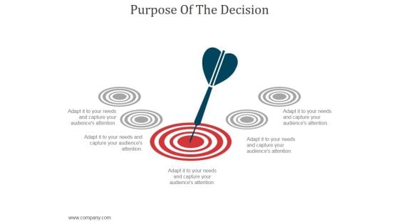 Purpose Of The Decision Ppt PowerPoint Presentation Clipart