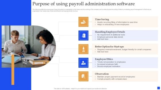 Purpose Of Using Payroll Administration Software Themes PDF