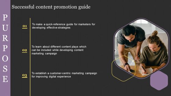 Purpose Successful Content Promotion Guide Sample PDF