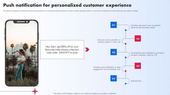 Push Notification For Personalized Customer Experience Ppt PowerPoint Presentation File Deck PDF Push Notification For Personalized Customer Experience Ppt PowerPoint Presentation File Deck PDF