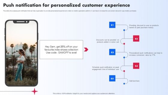 Push Notification For Personalized Customer Experience Ppt PowerPoint Presentation File Deck PDF