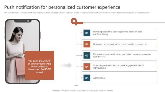 Push Notification For Personalized Customer Experience Ppt Show Objects PDF