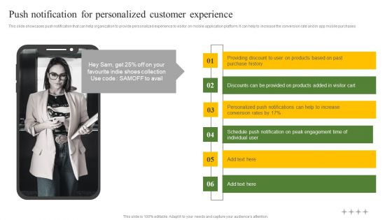 Push Notification For Personalized Customer Experience Ppt Summary Slides PDF