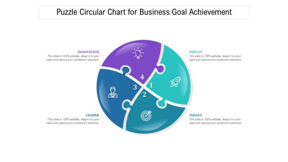 Puzzle Circular Chart For Business Goal Achievement Ppt PowerPoint Presentation Infographic Template Ideas PDF