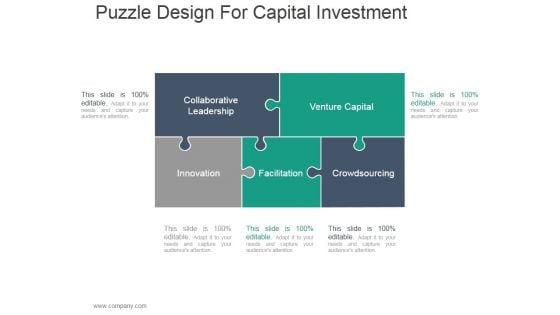 Puzzle Design For Capital Investment Ppt PowerPoint Presentation Picture