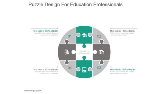 Puzzle Design For Education Professionals Presentation Ideas