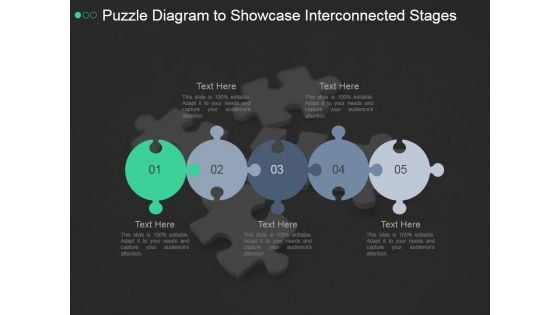 Puzzle Diagram To Showcase Interconnected Stages Ppt PowerPoint Presentation Example 2015