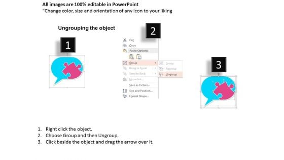 Puzzle Inside Speech Bubble Powerpoint Templates