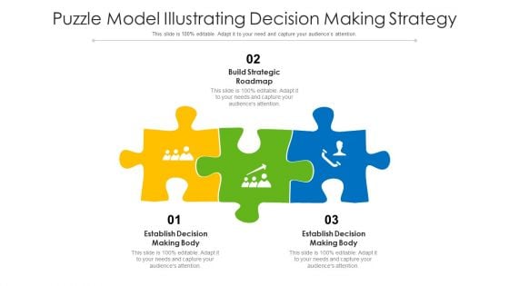 Puzzle Model Illustrating Decision Making Strategy Ppt PowerPoint Presentation Model Backgrounds PDF