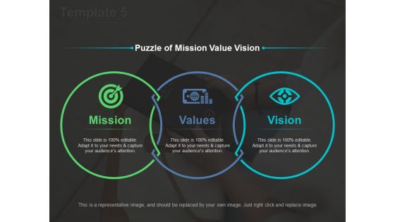 Puzzle Of Mission Value Vision Ppt PowerPoint Presentation Slides Template