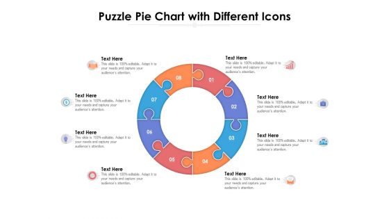 Puzzle Pie Chart With Different Icons Ppt PowerPoint Presentation Gallery Skills PDF