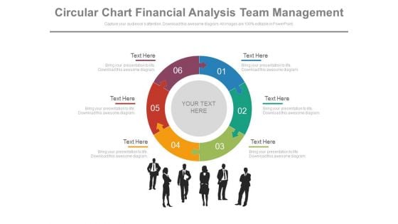 Puzzle Pie Chart With Team For Financial Analysis Powerpoint Slides