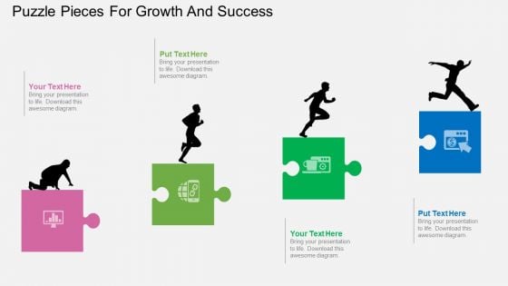 Puzzle Pieces For Growth And Success Powerpoint Templates