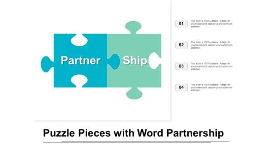 Puzzle Pieces With Word Partnership Ppt PowerPoint Presentation Infographic Template Styles