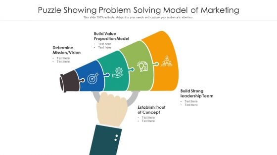 Puzzle Showing Problem Solving Model Of Marketing Ppt PowerPoint Presentation Professional Clipart PDF