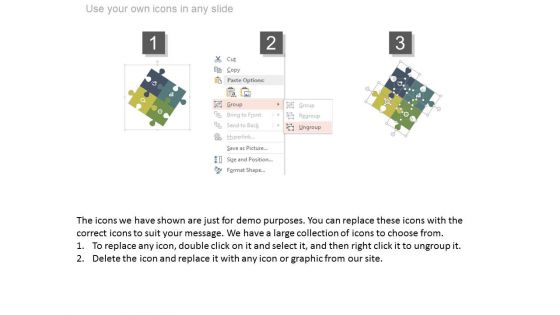 Puzzle Square Diagram With Icons Powerpoint Slides