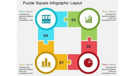 Puzzle Square Infographic Layout Powerpoint Templates