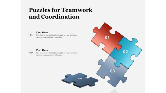 Puzzles For Teamwork And Coordination Ppt PowerPoint Presentation File Show PDF