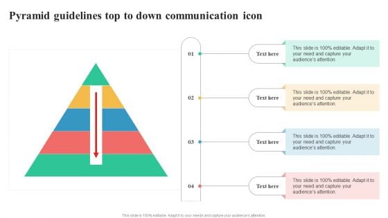 Pyramid Guidelines Top To Down Communication Icon Pictures PDF