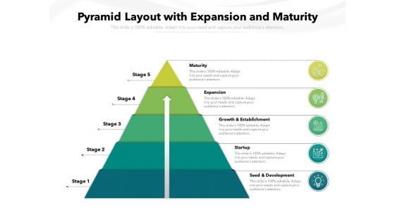 Pyramid Layout With Expansion And Maturity Ppt PowerPoint Presentation File Clipart PDF