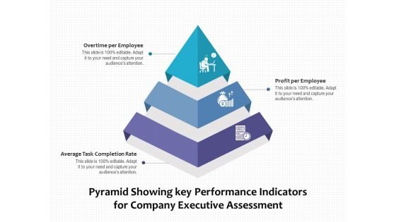 Pyramid Showing Key Performance Indicators For Company Executive Assessment Ppt PowerPoint Presentation Portfolio Rules PDF