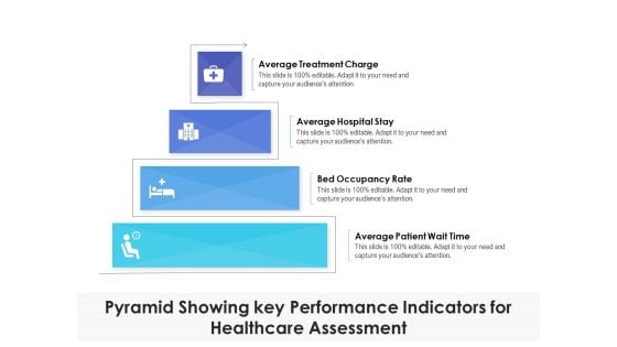 Pyramid Showing Key Performance Indicators For Healthcare Assessment Ppt PowerPoint Presentation Show Background Image PDF