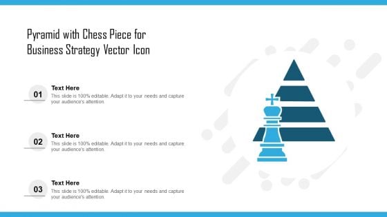 Pyramid With Chess Piece For Business Strategy Vector Icon Ppt File Gallery PDF