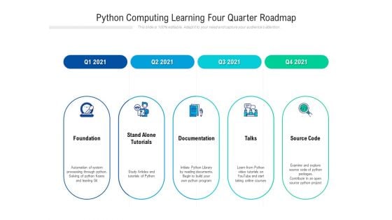 Python Computing Learning Four Quarter Roadmap Professional