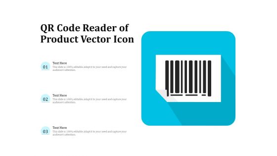 QR Code Reader Of Product Vector Icon Ppt PowerPoint Presentation Gallery Template PDF