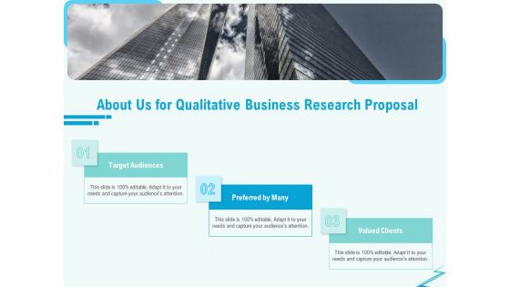 Qualitative Market Research Study About Us For Qualitative Business Research Proposal Mockup PDF