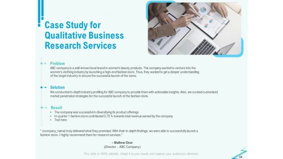 Qualitative Market Research Study Proposal Ppt PowerPoint Presentation Complete Deck With Slides