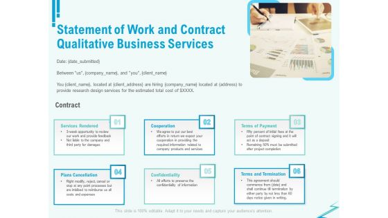 Qualitative Market Research Study Statement Of Work And Contract Business Services Portrait PDF