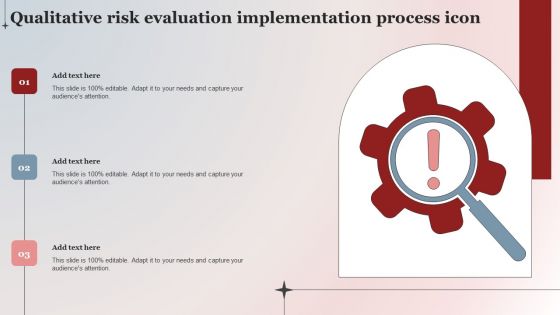 Qualitative Risk Evaluation Implementation Process Icon Information PDF