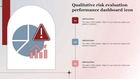 Qualitative Risk Evaluation Performance Dashboard Icon Template PDF