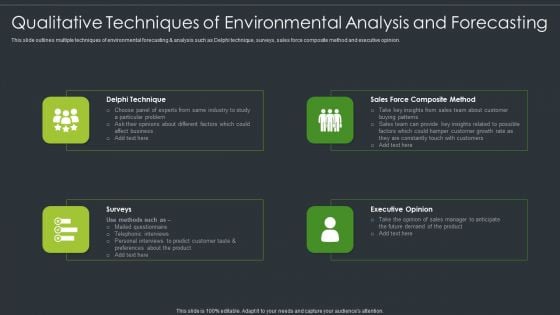 Qualitative Techniques Of Environmental Analysis And Forecasting Topics PDF