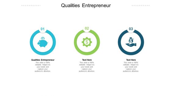 Qualities Entrepreneur Ppt PowerPoint Presentation Professional Show Cpb Pdf