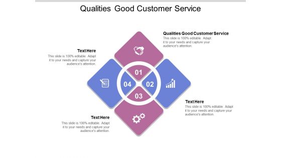 Qualities Good Customer Service Ppt PowerPoint Presentation Styles Portfolio Cpb